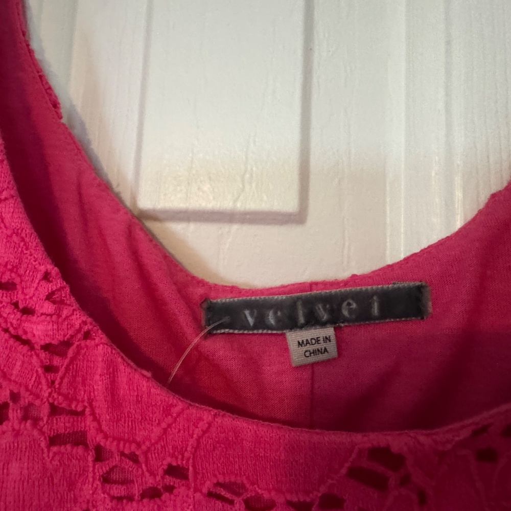 NWT Neiman Marcus Velvet Magenta Cocktail Dress - Picture 2 of 5